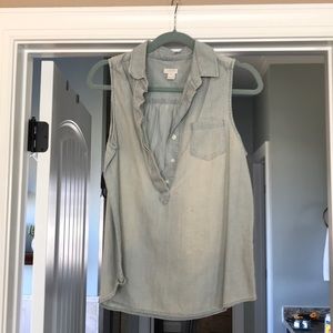 Sleeveless denim top
